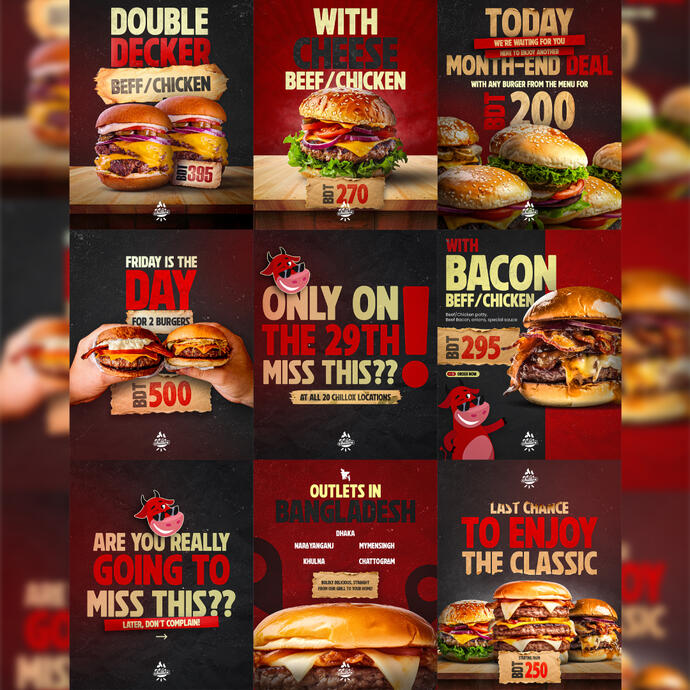 Chillox Burger Creative Posts