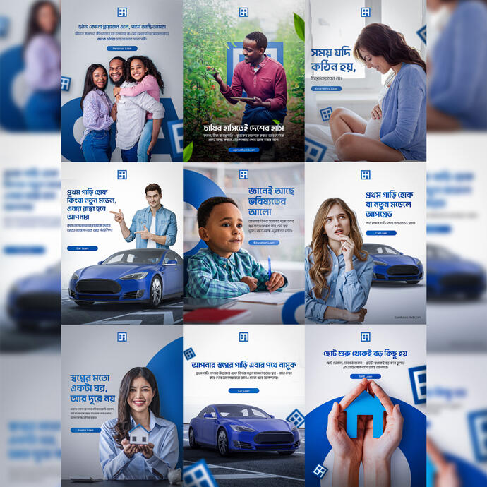 Bank Asia Creative Banner Design Concept